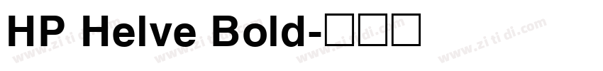 HP Helve Bold字体转换